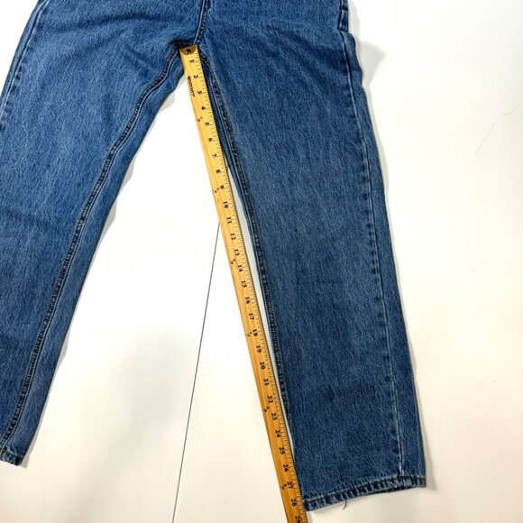 Princess Polly Blue Denim Button Fly Straight Leg Jeans Size 0 (26x28) - Picture 9 of 15